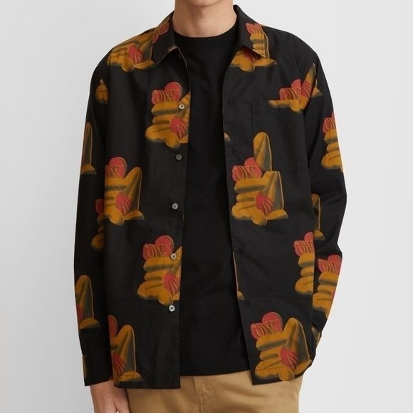 𝅺nwt Wood Wood David JM Street Fink Button Down Size Small - Picture 2 of 15